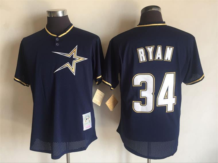 Nolan Ryan Houston Astros navy Cooperstown jersey