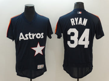 Nolan Ryan Houston Astros navy Throwback jersey