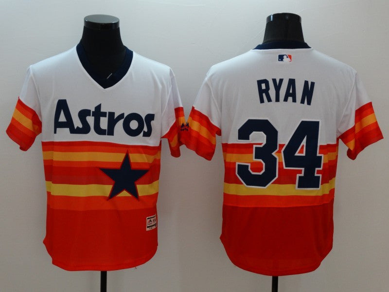 Nolan Ryan Houston Astros orange Cooperstown jersey