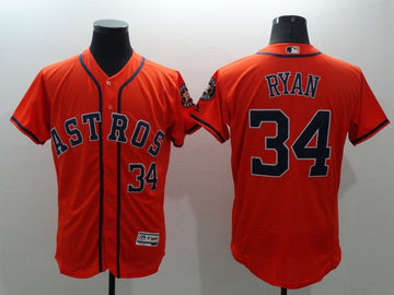 Nolan Ryan Houston Astros orange jersey