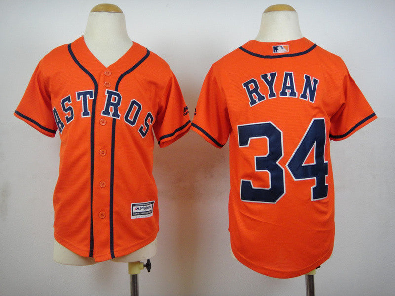 Nolan Ryan Houston Astros orange jersey