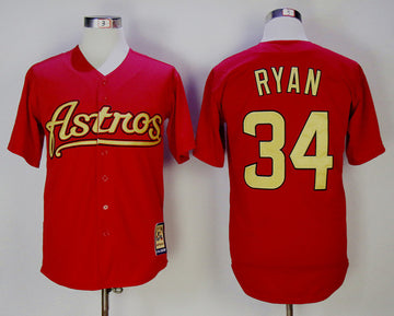 Nolan Ryan Houston Astros red Cooperstown jersey