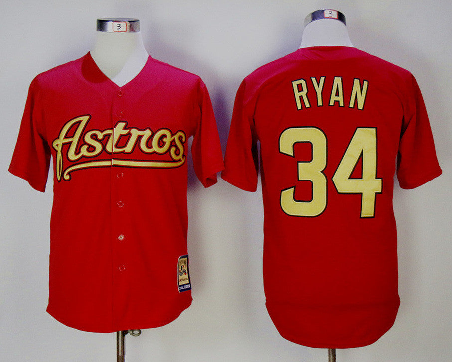 Nolan Ryan Houston Astros red Cooperstown jersey