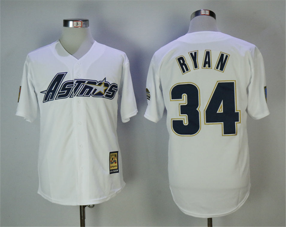 Nolan Ryan Houston Astros white Throwback jersey
