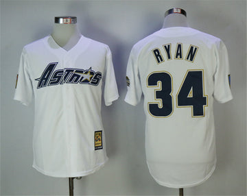 Nolan Ryan Houston Astros white Throwback jersey