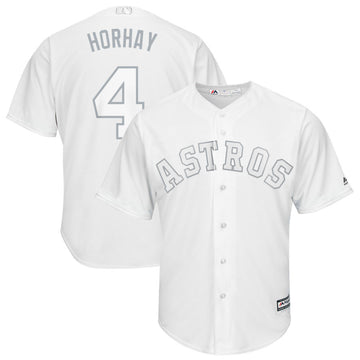 George Springer Horhay Houston Astros white jersey