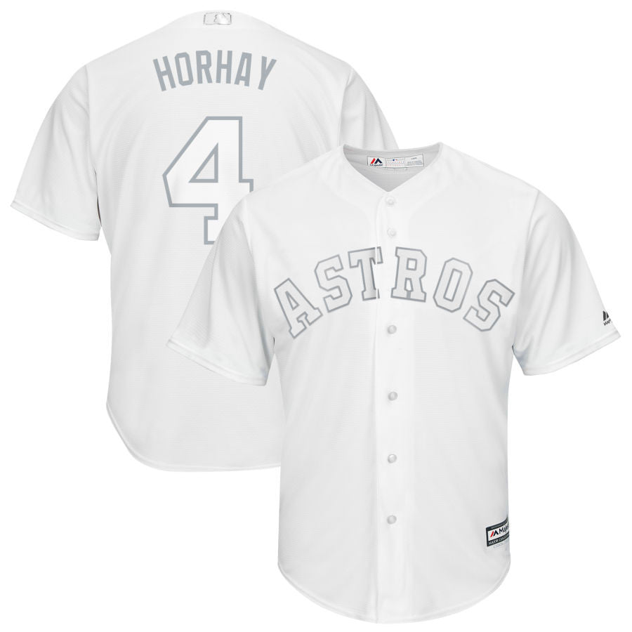 George Springer Horhay Houston Astros white jersey