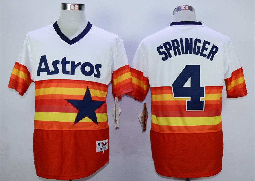 George Springer Houston Astros orange Cooperstown jersey