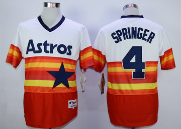 George Springer Houston Astros orange Cooperstown jersey