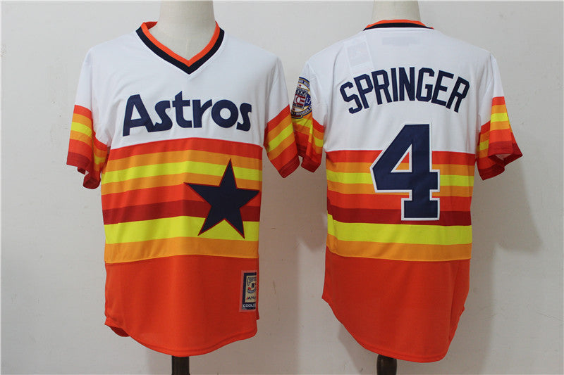 George Springer Houston Astros orange Cooperstown jersey