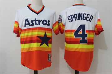 George Springer Houston Astros orange Cooperstown jersey