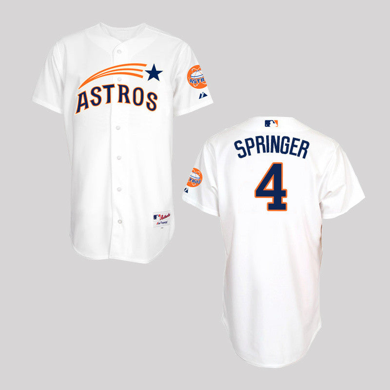George Springer Houston Astros white Throwback jersey