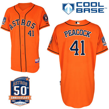 Peacock Houston Astros orange jersey