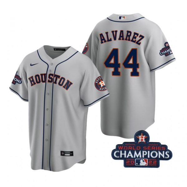 Yordan Alvarez Houston Astros gray jersey