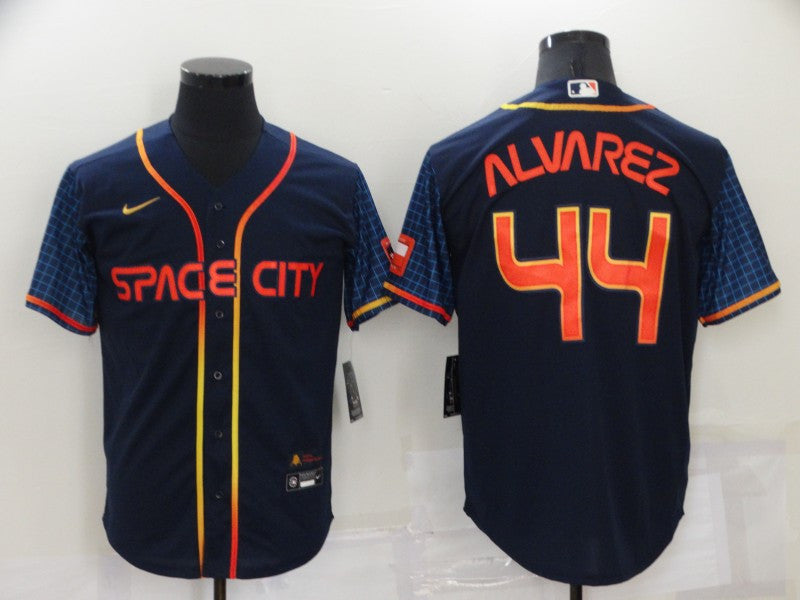 Yordan Alvarez Houston Astros navy City Connect jersey
