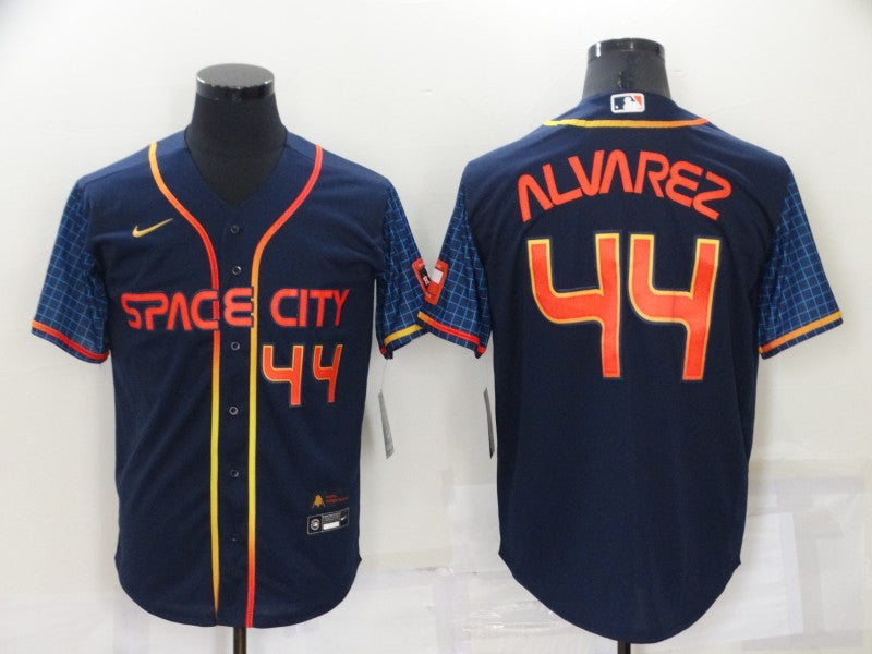 Yordan Alvarez Houston Astros navy City Connect jersey