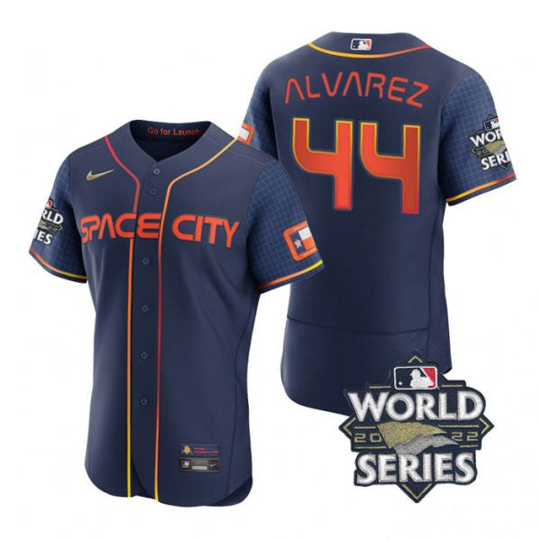 Yordan Alvarez Houston Astros navy City Connect jersey