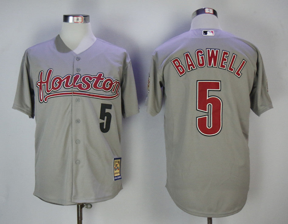 Jeff Bagwell Houston Astros gray Cooperstown jersey