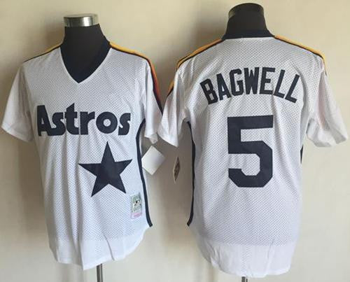 Jeff Bagwell Houston Astros white Cooperstown jersey