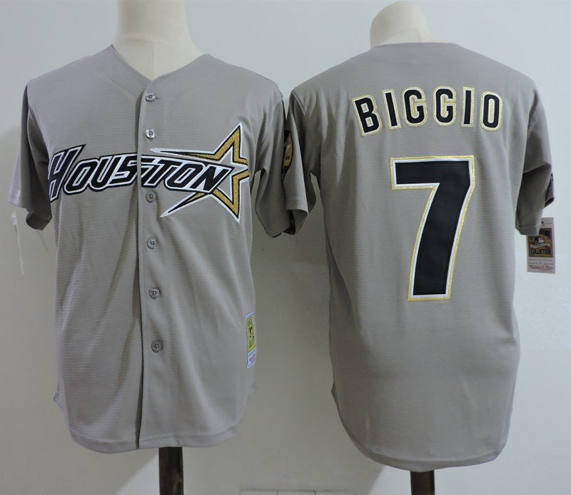 Craig Biggio Houston Astros gray Cooperstown jersey