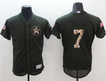 Craig Biggio Houston Astros green Salute To Service jersey