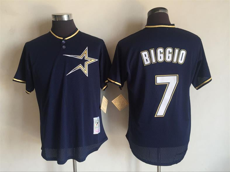 Craig Biggio Houston Astros navy Cooperstown jersey