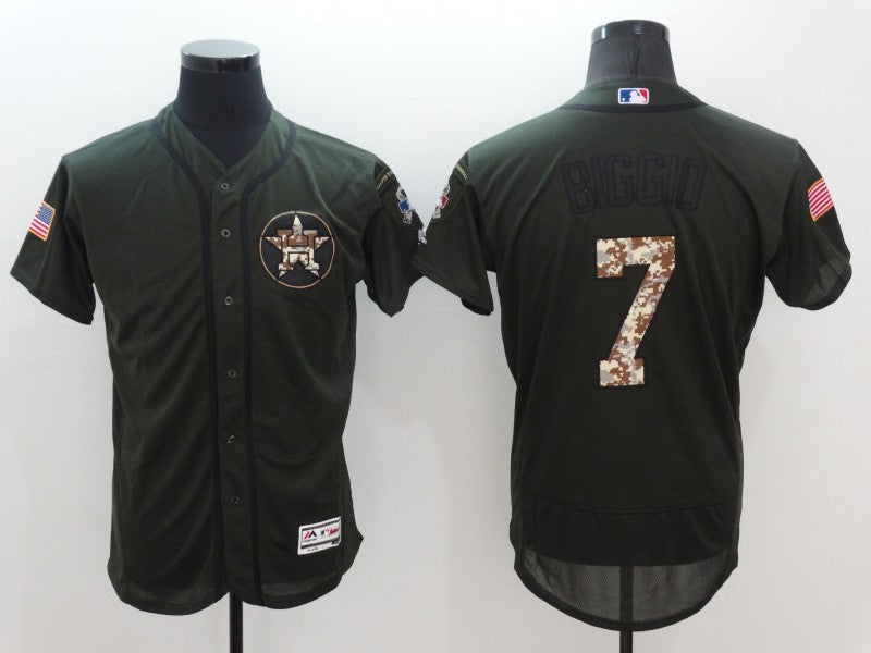Craig Biggio Oilve Houston Astros green jersey