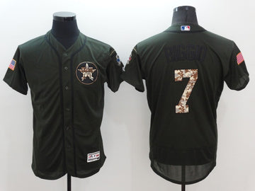 Craig Biggio Oilve Houston Astros green jersey
