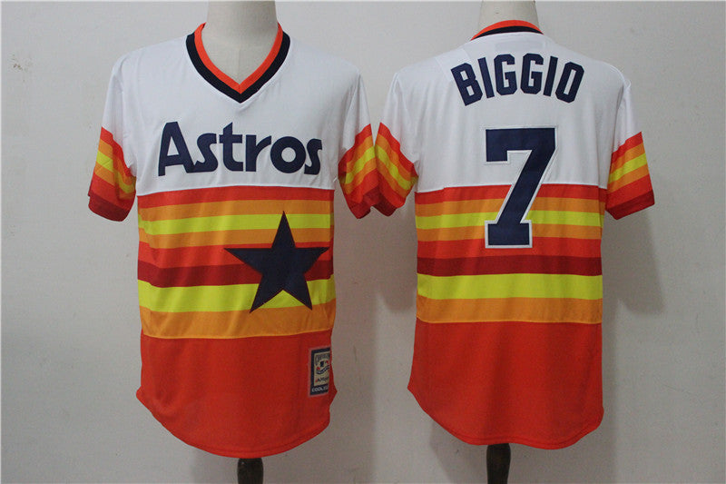 Craig Biggio Houston Astros orange Cooperstown jersey