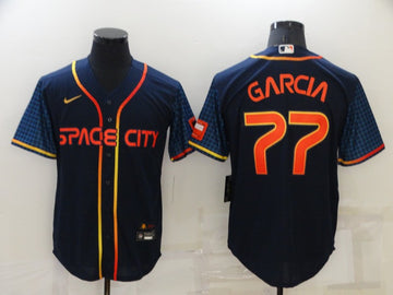 Luis Garcia Houston Astros navy City Connect jersey
