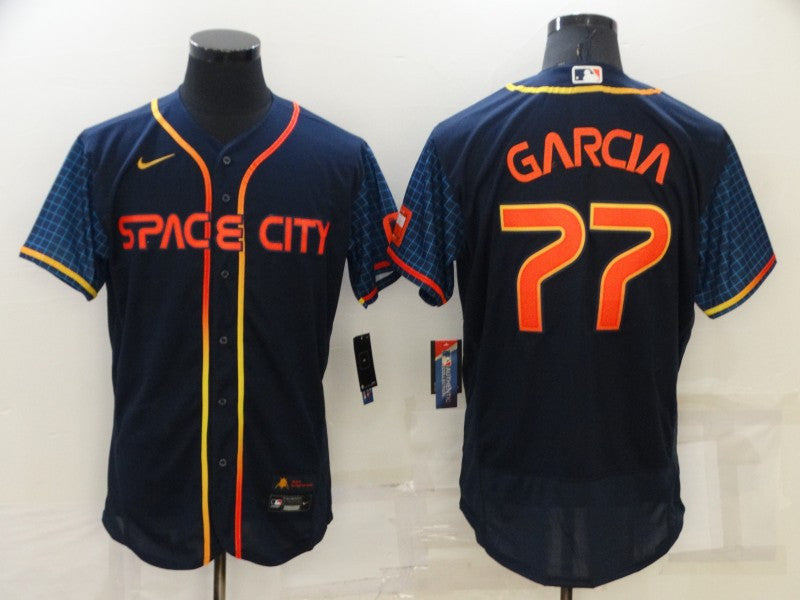 Luis Garcia Houston Astros navy City Connect jersey