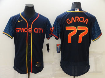 Luis Garcia Houston Astros navy City Connect jersey