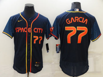 Luis Garcia Houston Astros navy City Connect jersey