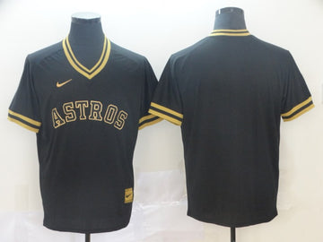 Blank Black Houston Astros gold Legend jersey