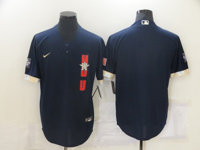 Custom Houston Astros navy All-Star jersey