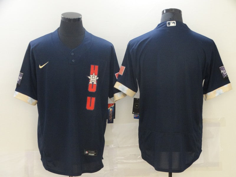 Custom Houston Astros navy All-Star jersey