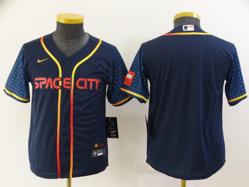 Custom Houston Astros navy City Connect jersey