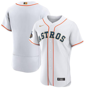 Blank White Houston Astros gold jersey