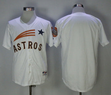 Custom Houston Astros white Throwback jersey