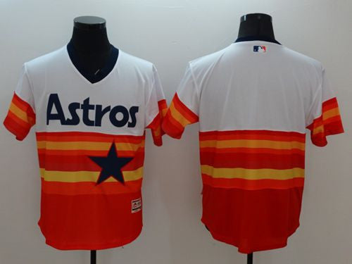 Blank White Houston Astros orange Authentic jersey