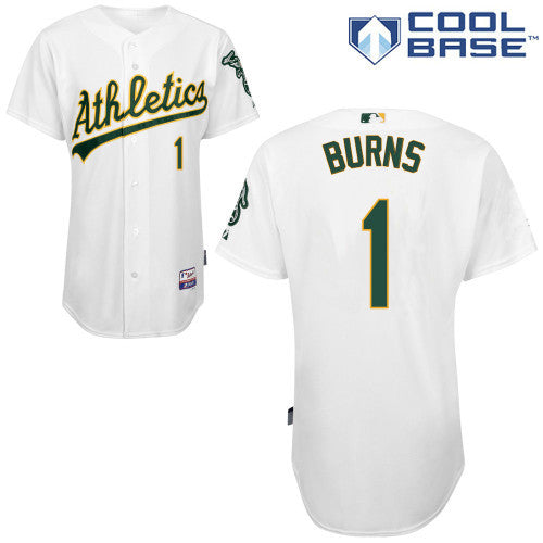 Burns Oakland Athletics white jersey