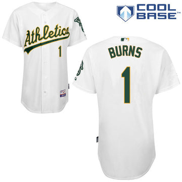 Burns Oakland Athletics white jersey