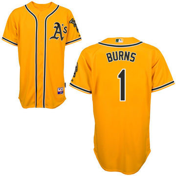Burns Oakland Athletics yellow jersey