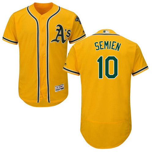 Marcus Semien Oakland Athletics yellow jersey
