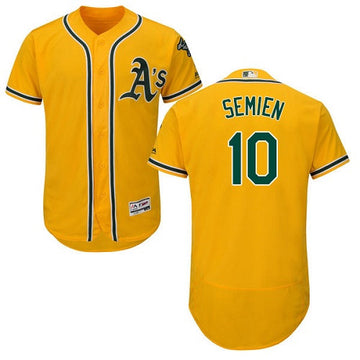 Marcus Semien Oakland Athletics yellow jersey