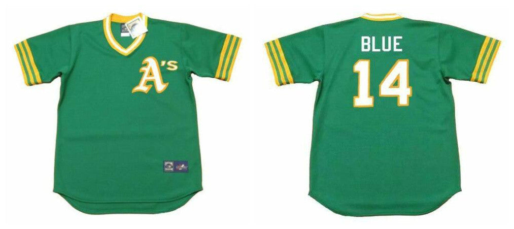 Vida Blue Oakland Athletics green Throwback jersey