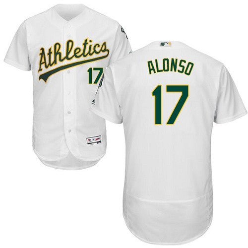 Yonder Alonso Oakland Athletics white jersey