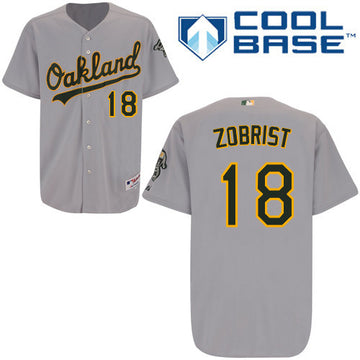 Zobrist Oakland Athletics grey jersey