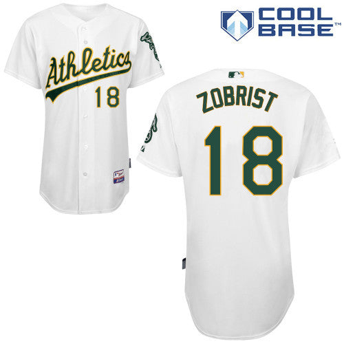 Zobrist Oakland Athletics white jersey
