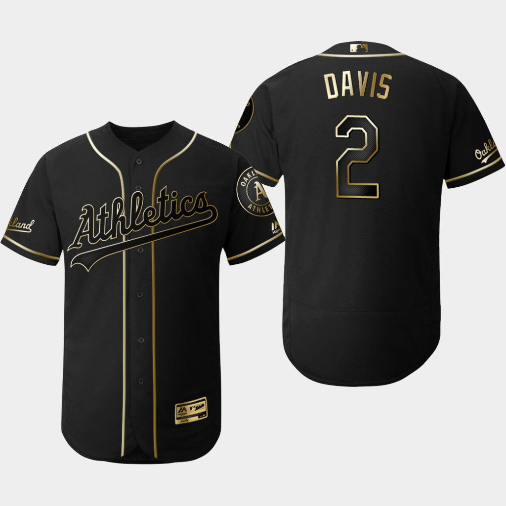 Khris Davis Oakland Athletics black jersey